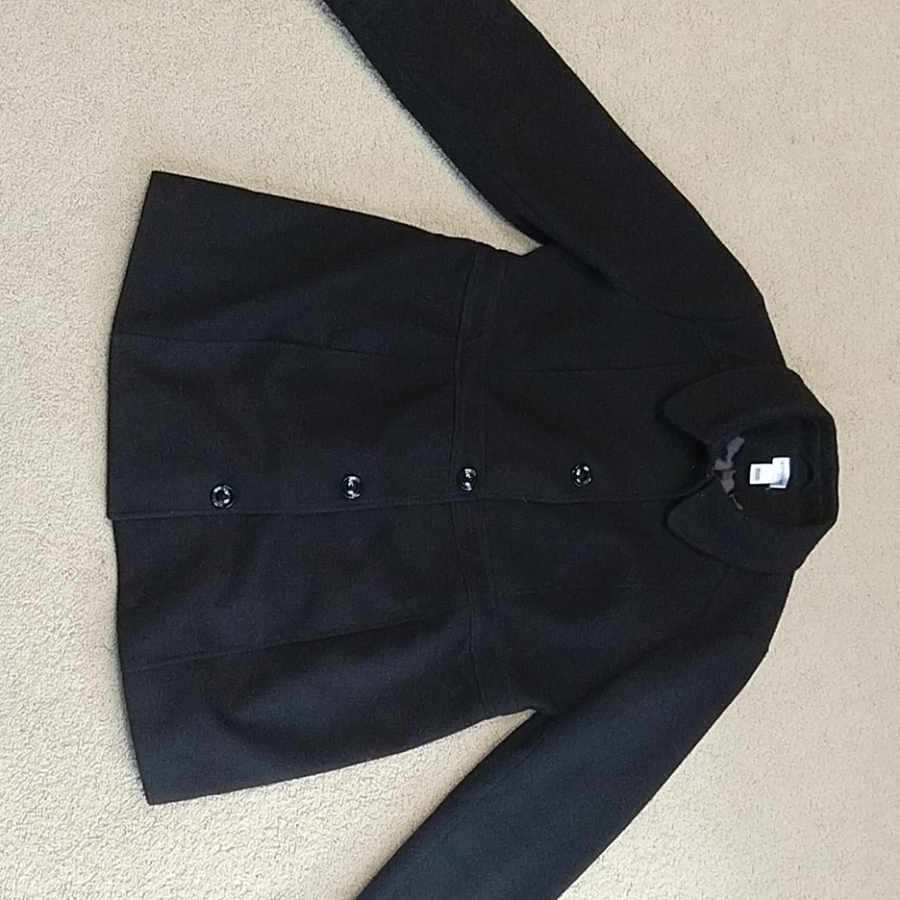 Motherhood Maternity black dress coat